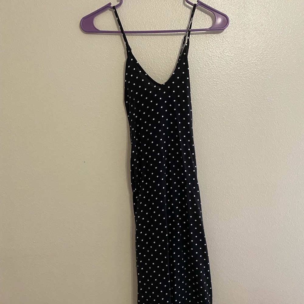 Black spotted dress